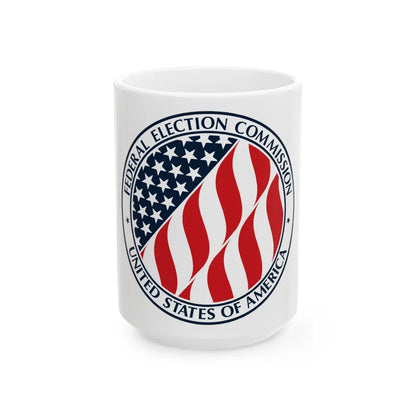 Seal of the United States Federal Election Commission - White Coffee Mug-15oz-Go Mug Yourself