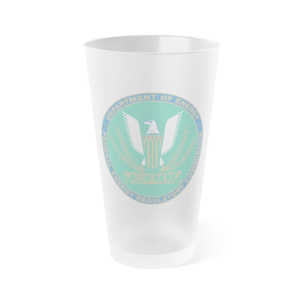 Seal of the United States Federal Energy Regulatory Commission - Frosted Pint Glass 16oz-16oz-Frosted-Go Mug Yourself