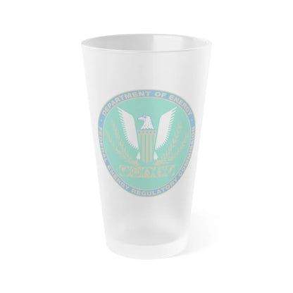 Seal of the United States Federal Energy Regulatory Commission - Frosted Pint Glass 16oz-16oz-Frosted-Go Mug Yourself