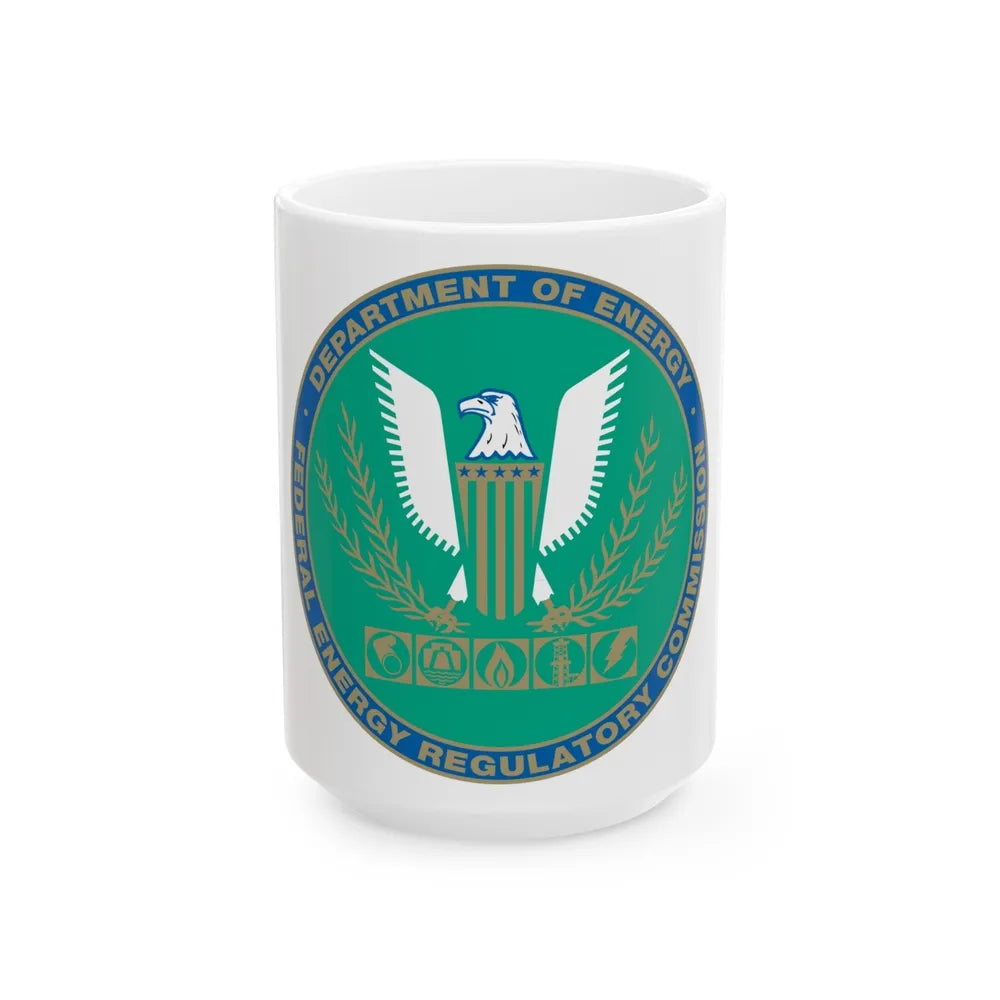 Seal of the United States Federal Energy Regulatory Commission - White Coffee Mug-15oz-Go Mug Yourself