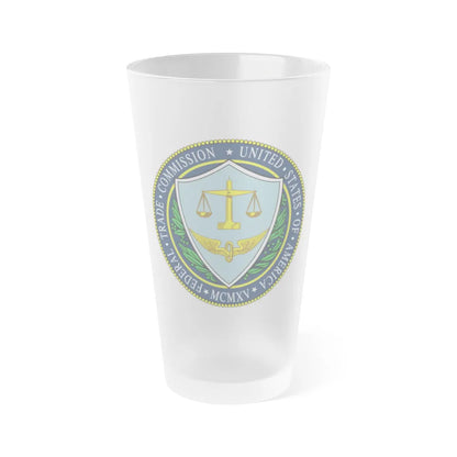 Seal of the United States Federal Trade Commission - Frosted Pint Glass 16oz-16oz-Frosted-Go Mug Yourself