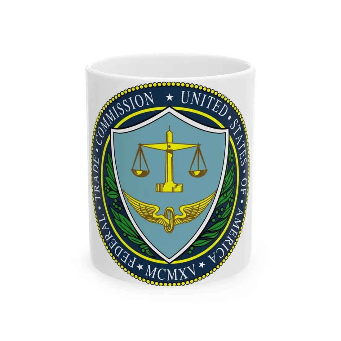 Seal of the United States Federal Trade Commission - White Coffee Mug 11oz - Go Mug Yourself