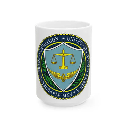 Seal of the United States Federal Trade Commission - White Coffee Mug 15oz - Go Mug Yourself