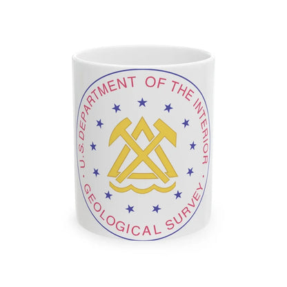 Seal of the United States Geological Survey - White Coffee Mug-11oz-Go Mug Yourself