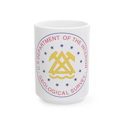 Seal of the United States Geological Survey - White Coffee Mug 15oz - Go Mug Yourself