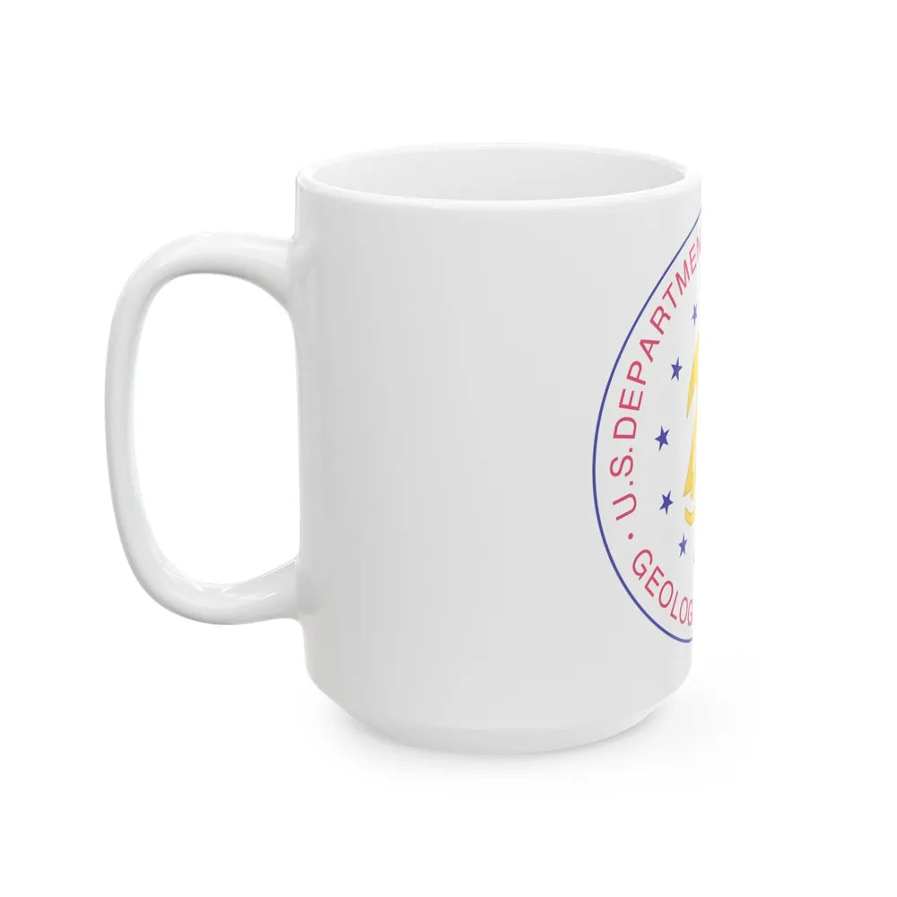 Seal of the United States Geological Survey - White Coffee Mug-Go Mug Yourself