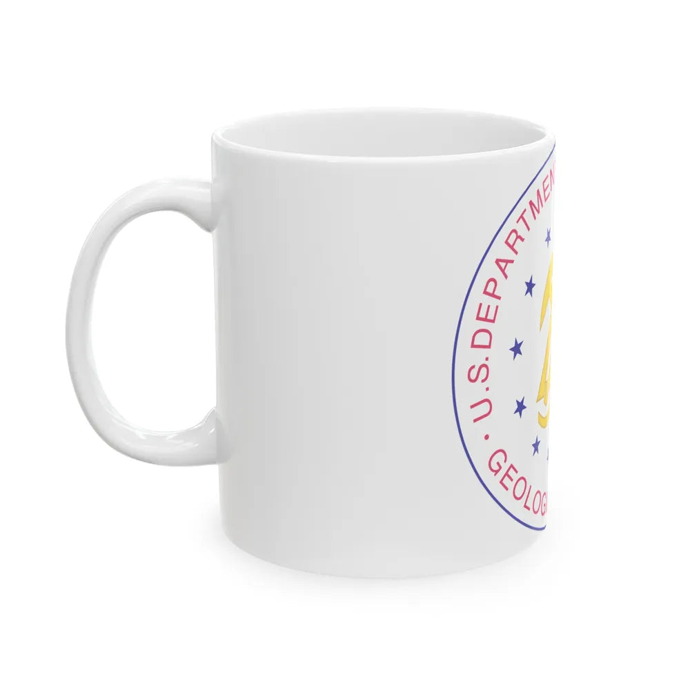 Seal of the United States Geological Survey - White Coffee Mug-Go Mug Yourself