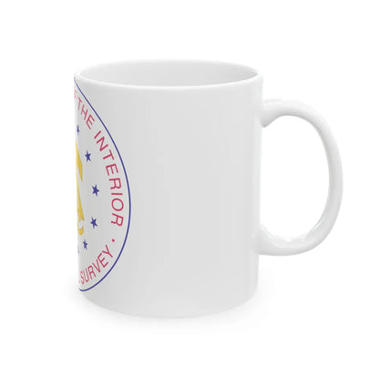 Seal of the United States Geological Survey - White Coffee Mug-Go Mug Yourself