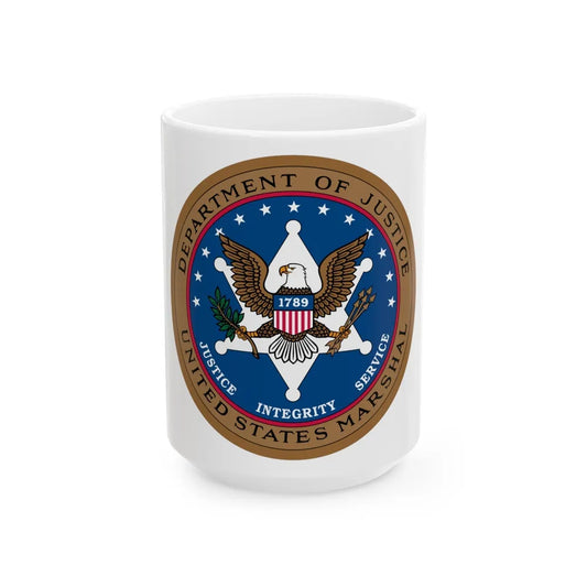 Seal of the United States Marshals Service - White Coffee Mug-15oz-Go Mug Yourself