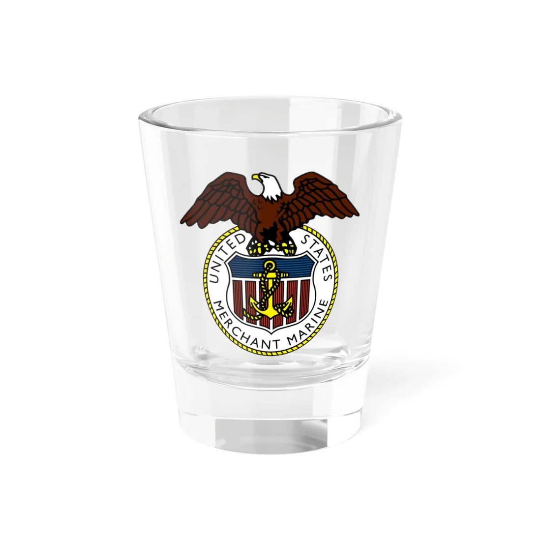 Seal of the United States Merchant Marine (United States) (Coat of Arms) Shot Glass 1.5oz 1.5oz - Go Mug Yourself