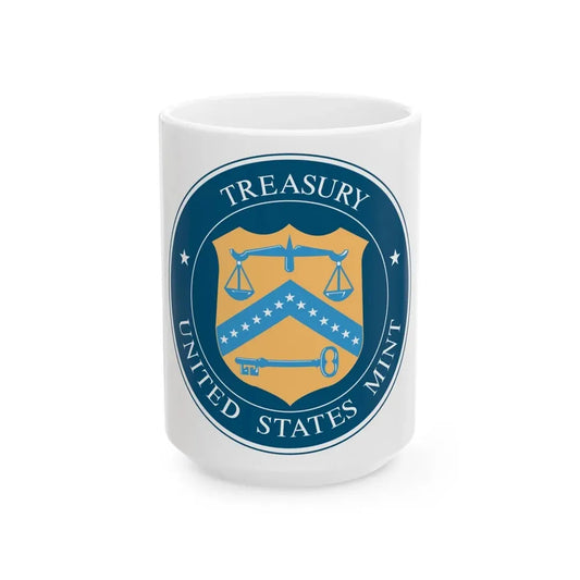 Seal of the United States Mint - White Coffee Mug 15oz - Go Mug Yourself
