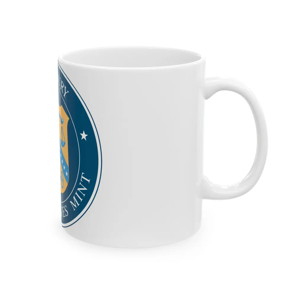 Seal of the United States Mint - White Coffee Mug-Go Mug Yourself