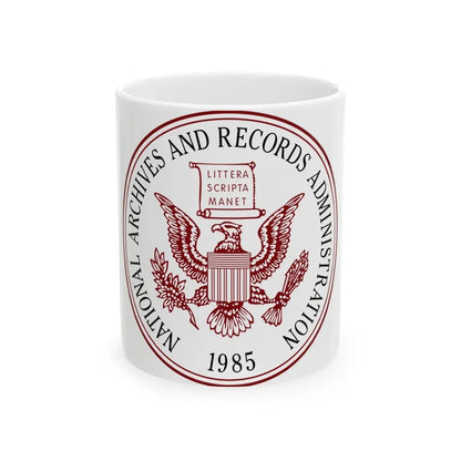 Seal of the United States National Archives and Records Administration - White Coffee Mug 11oz - Go Mug Yourself