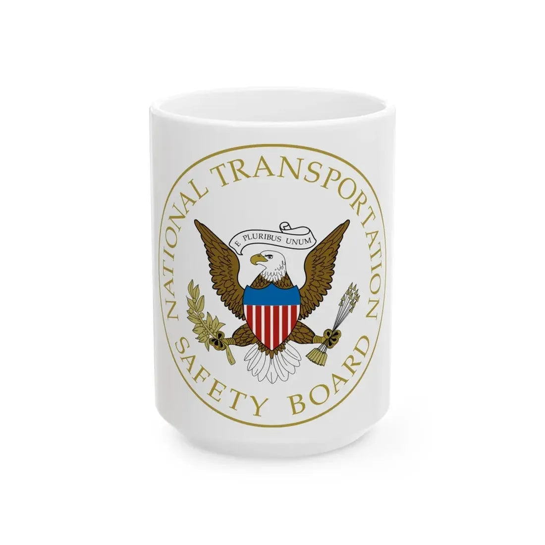Seal of the United States National Transportation Safety Board - White Coffee Mug 15oz - Go Mug Yourself