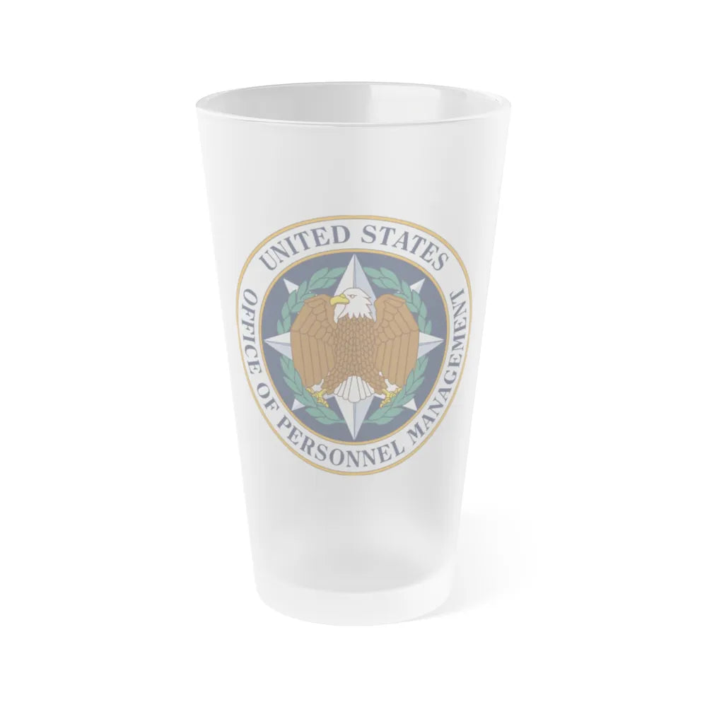 Seal of the United States Office of Personnel Management - Frosted Pint Glass 16oz-16oz-Frosted-Go Mug Yourself