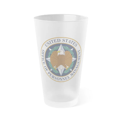 Seal of the United States Office of Personnel Management - Frosted Pint Glass 16oz-16oz-Frosted-Go Mug Yourself