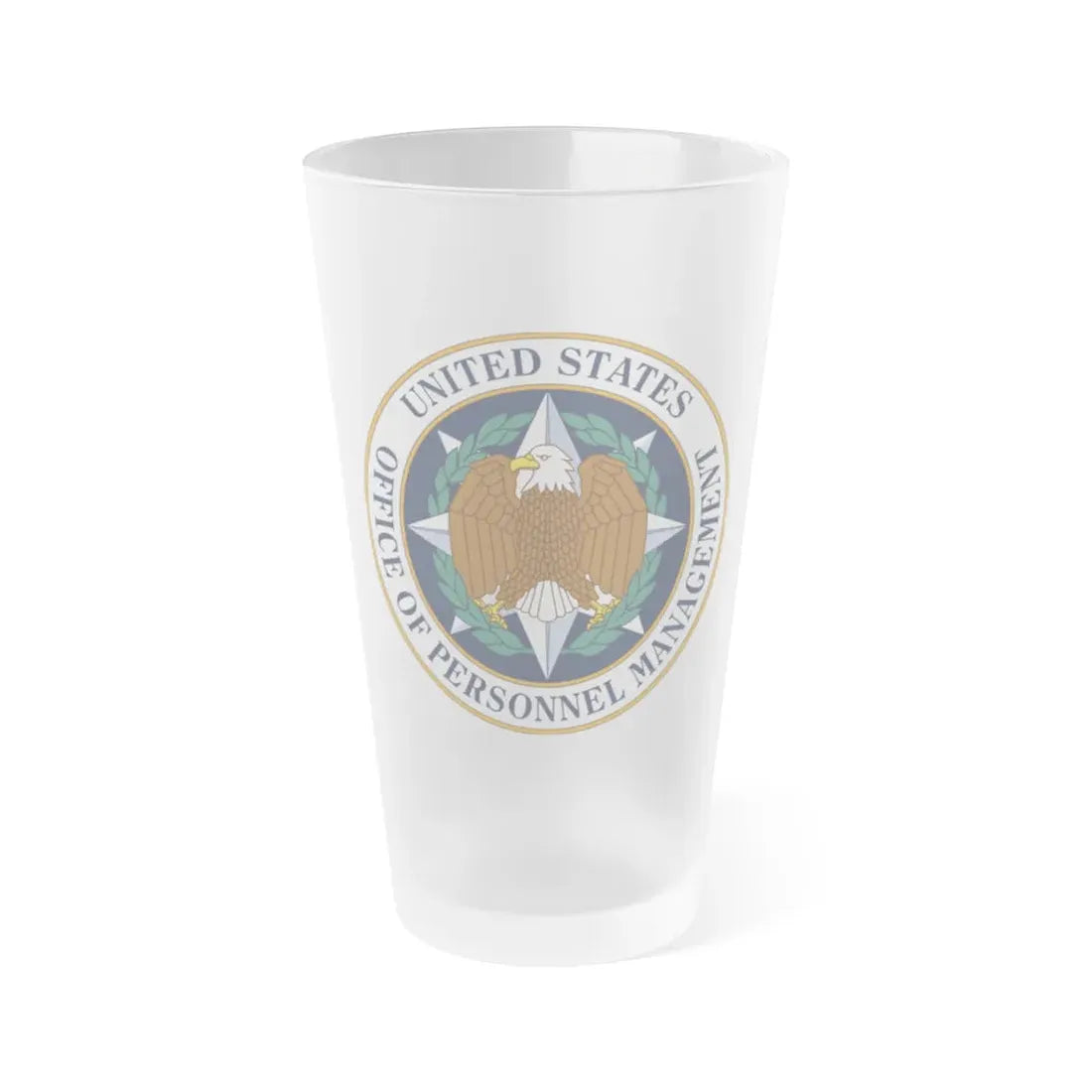 Seal of the United States Office of Personnel Management - Frosted Pint Glass 16oz 16oz Frosted - Go Mug Yourself