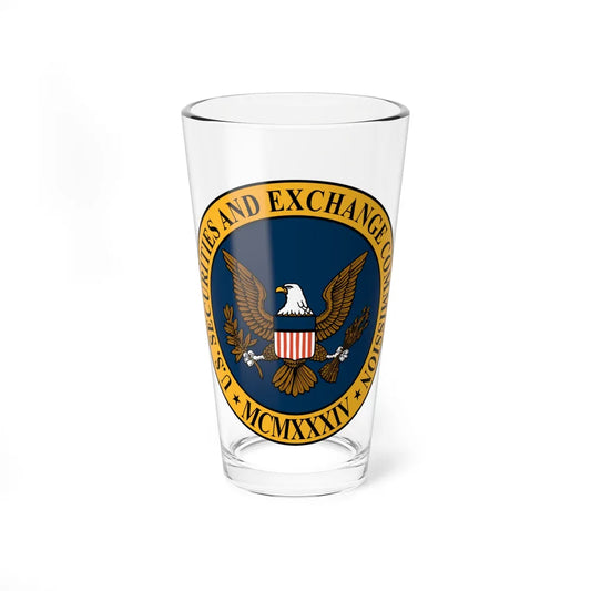 Seal of the United States Securities and Exchange Commission - Pint Glass 16oz-16oz-Go Mug Yourself