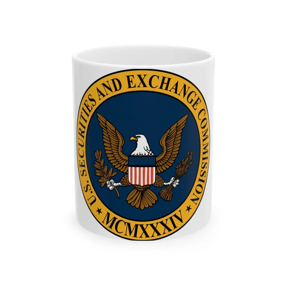 Seal of the United States Securities and Exchange Commission - White Coffee Mug-11oz-Go Mug Yourself