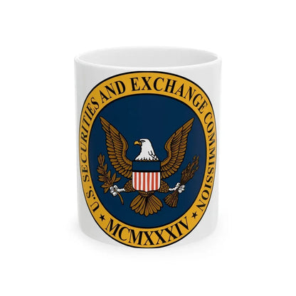 Seal of the United States Securities and Exchange Commission - White Coffee Mug 11oz - Go Mug Yourself