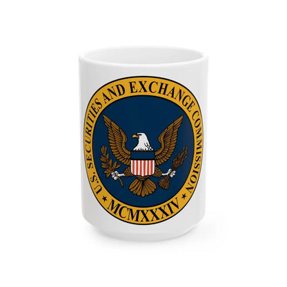 Seal of the United States Securities and Exchange Commission - White Coffee Mug-15oz-Go Mug Yourself