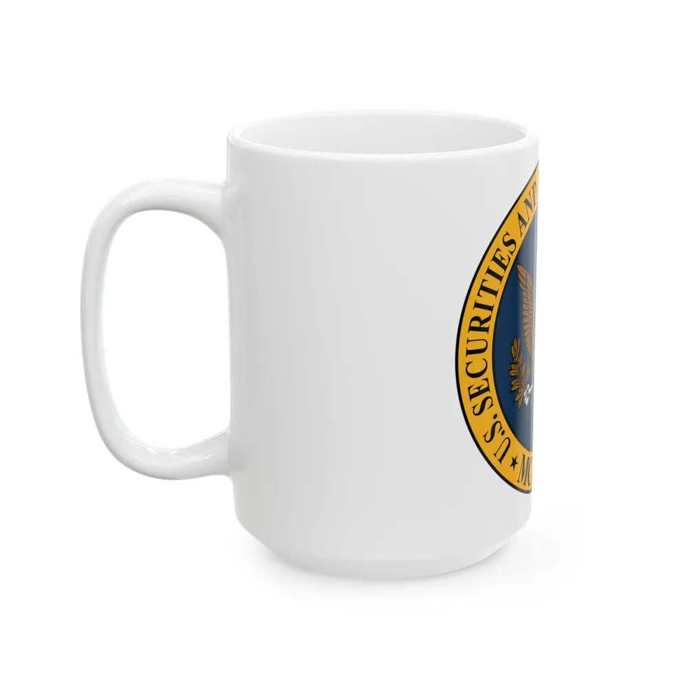 Seal of the United States Securities and Exchange Commission - White Coffee Mug-Go Mug Yourself