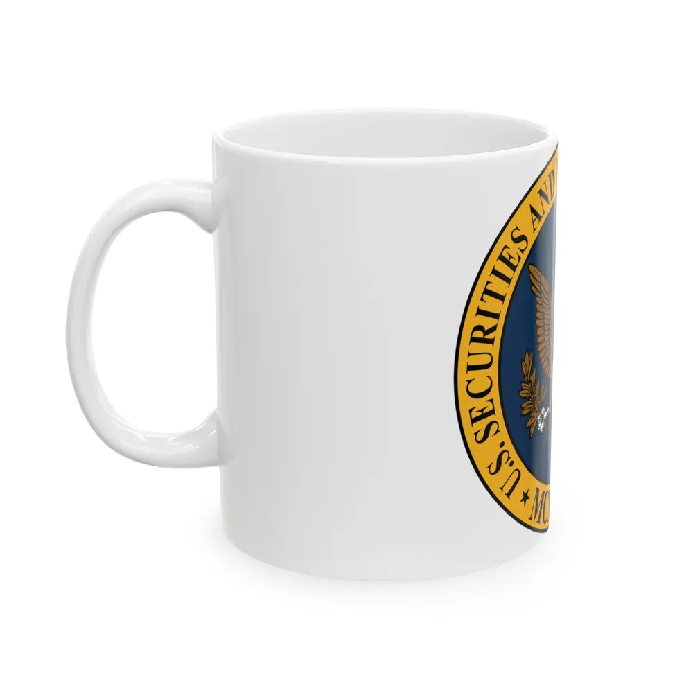 Seal of the United States Securities and Exchange Commission - White Coffee Mug-Go Mug Yourself