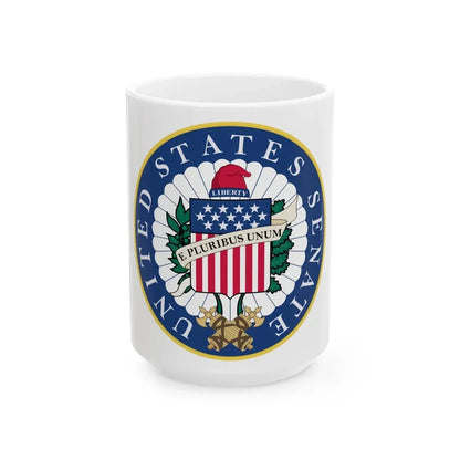 Seal of the United States Senate - White Coffee Mug 15oz - Go Mug Yourself