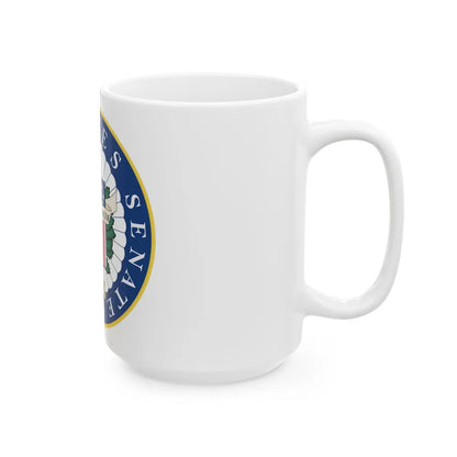 Seal of the United States Senate - White Coffee Mug-Go Mug Yourself