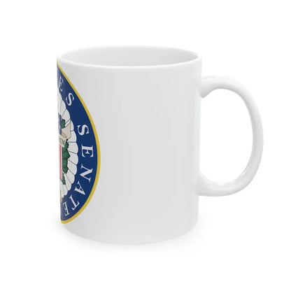 Seal of the United States Senate - White Coffee Mug-Go Mug Yourself