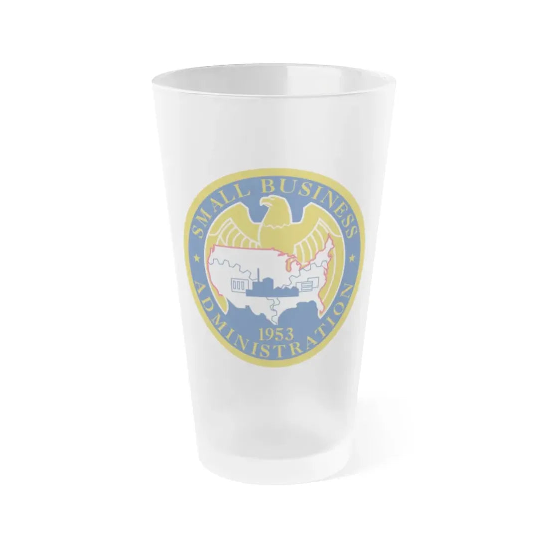 Seal of the United States Small Business Administration - Frosted Pint Glass 16oz 16oz Frosted - Go Mug Yourself