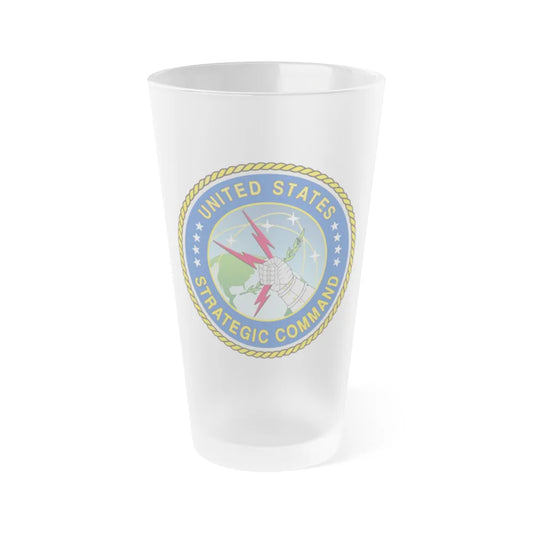 Seal of the United States Strategic Command - Frosted Pint Glass 16oz-16oz-Frosted-Go Mug Yourself