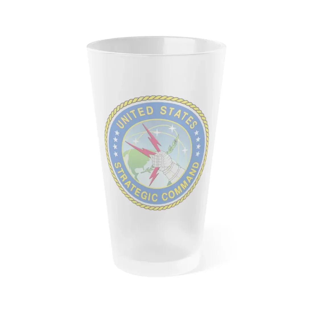 Seal of the United States Strategic Command - Frosted Pint Glass 16oz 16oz Frosted - Go Mug Yourself