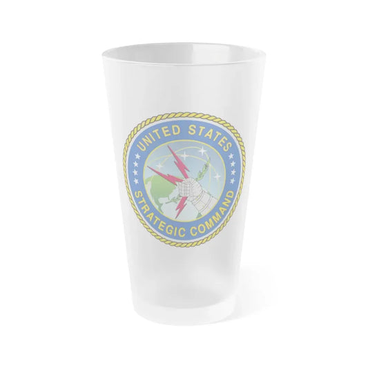 Seal of the United States Strategic Command - Frosted Pint Glass 16oz 16oz Frosted - Go Mug Yourself