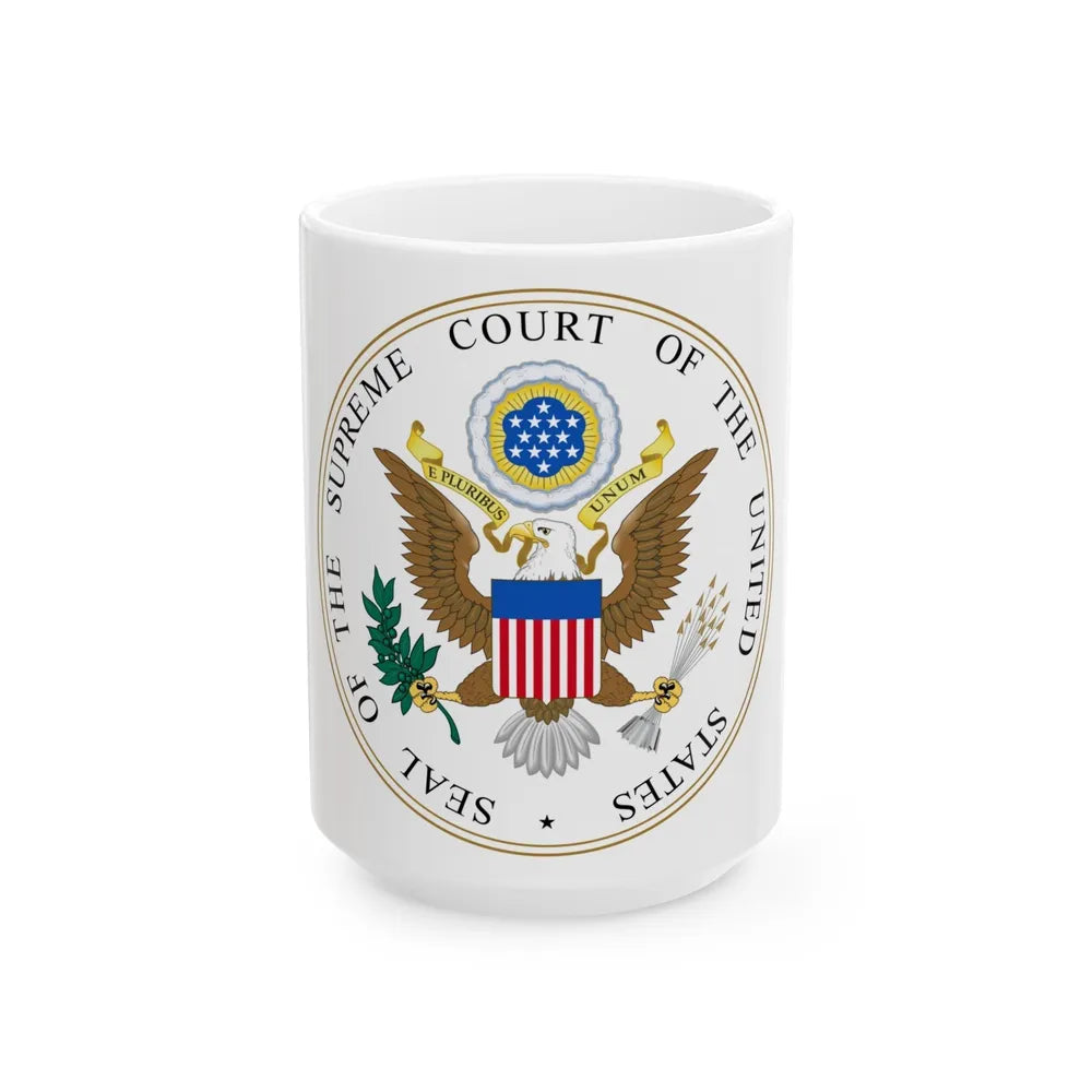 Seal of the United States Supreme Court - White Coffee Mug-15oz-Go Mug Yourself