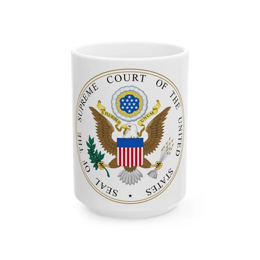 Seal of the United States Supreme Court - White Coffee Mug-15oz-Go Mug Yourself