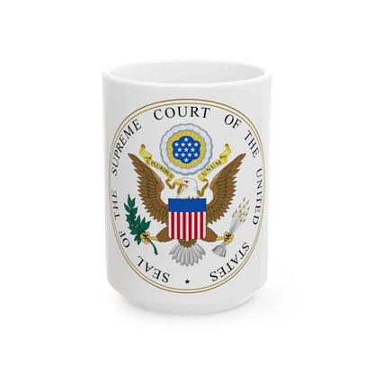 Seal of the United States Supreme Court - White Coffee Mug 15oz - Go Mug Yourself