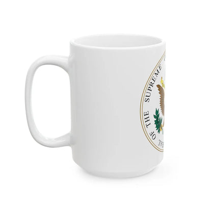 Seal of the United States Supreme Court - White Coffee Mug-Go Mug Yourself