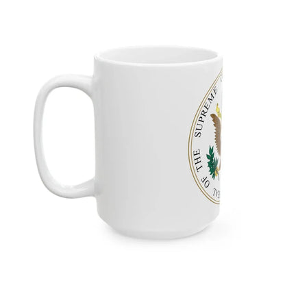 Seal of the United States Supreme Court - White Coffee Mug - Go Mug Yourself
