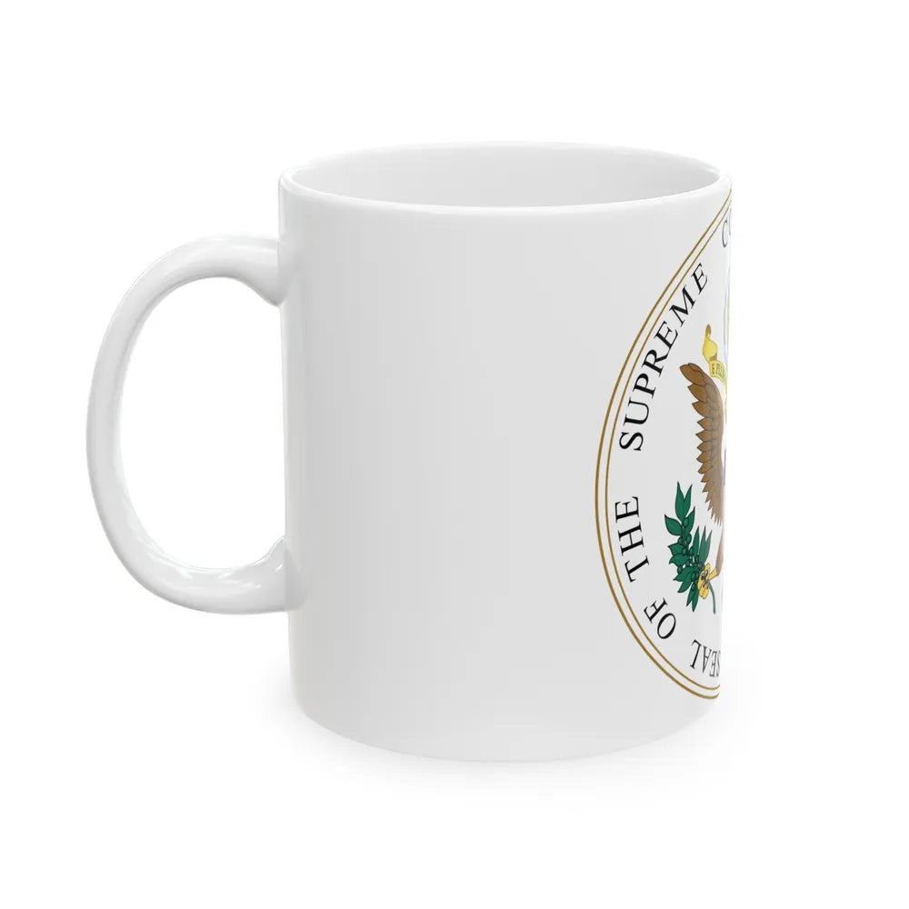 Seal of the United States Supreme Court - White Coffee Mug-Go Mug Yourself