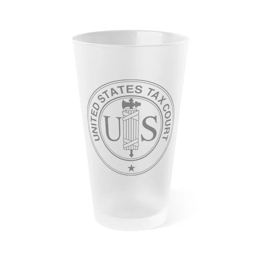 Seal of the United States Tax Court - Frosted Pint Glass 16oz-16oz-Frosted-Go Mug Yourself