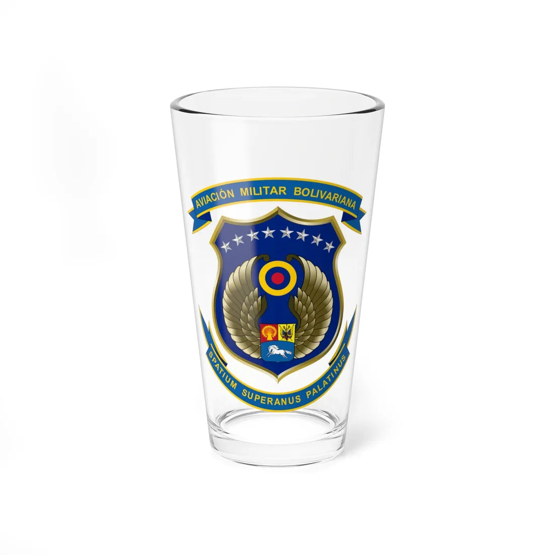Seal of the Venezuelan Air Force (Venezuela) (Coat of Arms) Pint Glass 16oz 16oz - Go Mug Yourself
