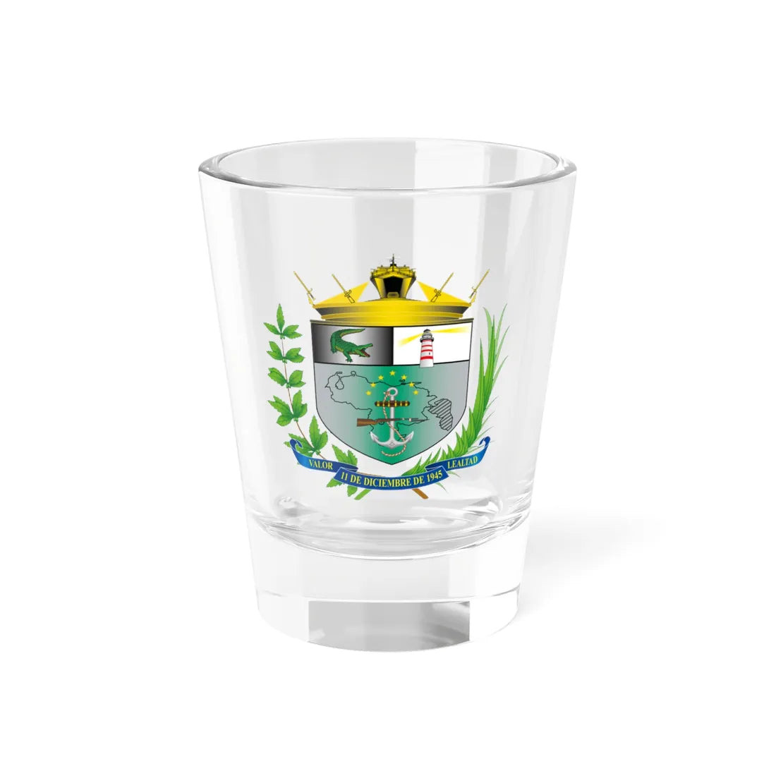 Seal of the Venezuelan Bolivarian Marine Corps (Venezuela) (Coat of Arms) Shot Glass 1.5oz - Go Mug Yourself