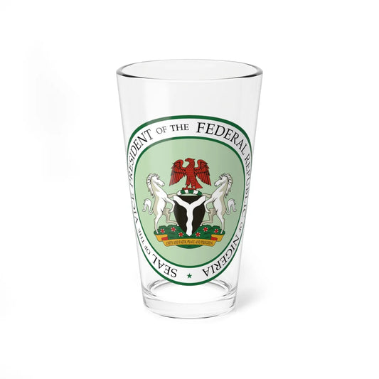 Seal of the Vice President of Nigeria (Niger) (Coat of Arms) Pint Glass 16oz 16oz - Go Mug Yourself