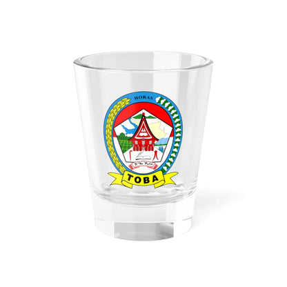 Seal of Toba Regency 2020 (Indonesia) (Coat of Arms) Shot Glass 1.5oz 1.5oz - Go Mug Yourself