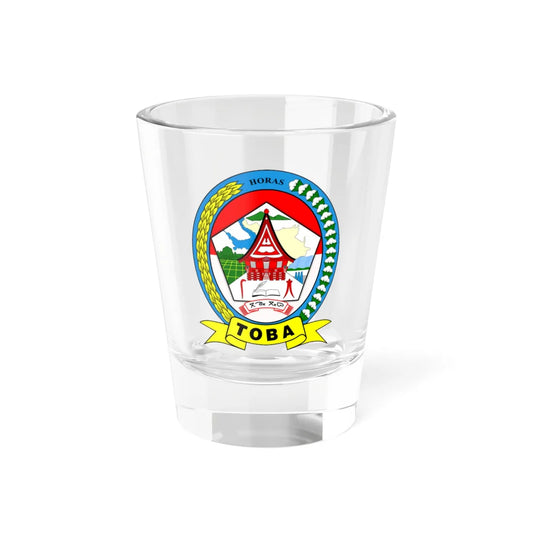 Seal of Toba Regency 2020 (Indonesia) (Coat of Arms) Shot Glass 1.5oz 1.5oz - Go Mug Yourself