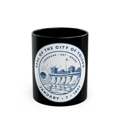 Seal of Toledo Ohio - Black Coffee Mug 11oz - Go Mug Yourself
