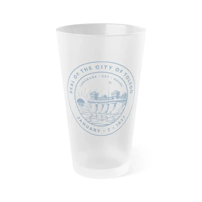 Seal of Toledo Ohio - Frosted Pint Glass 16oz 16oz Frosted - Go Mug Yourself