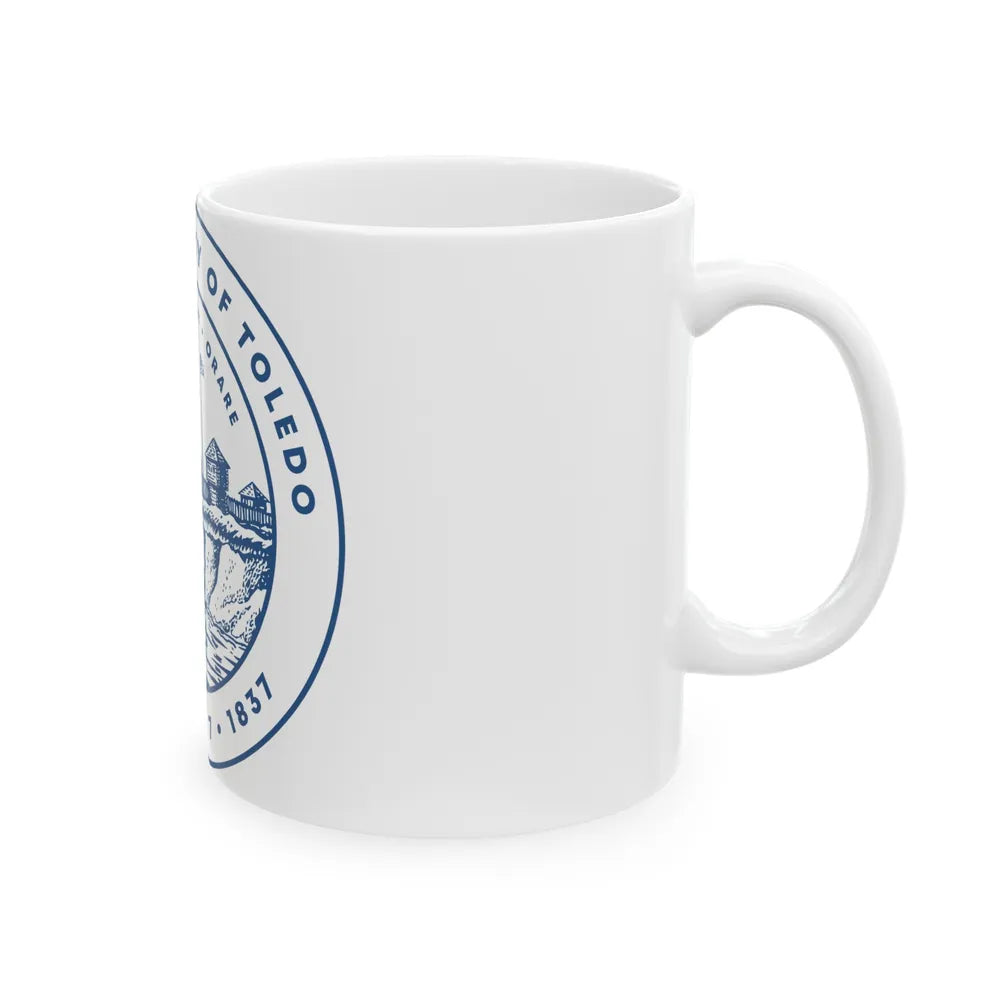 Seal of Toledo Ohio - White Coffee Mug-Go Mug Yourself