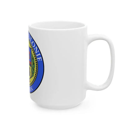 Seal of town of Colonie - White Coffee Mug - Go Mug Yourself